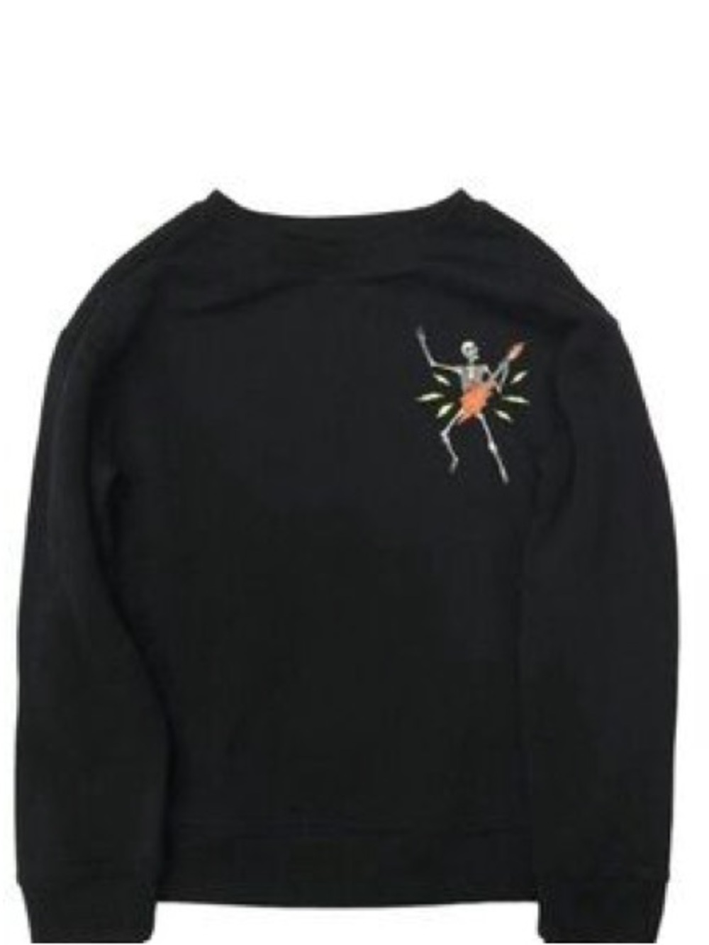 Cat & Jack. Halloween Rock & Roll Skeleton Black Sweatshirt. Size Small.